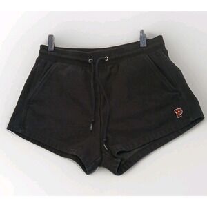 PINK Victoria's‎ Secret Black Logo Shorts Women's Medium Drawstring